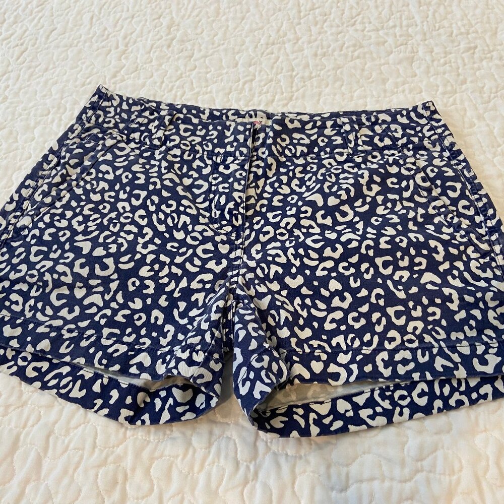 Vineyard Vines Navy Leopard Print Shorts Size 0